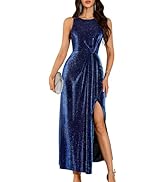BeryLove Women's Formal Sequin Wedding Guest Dress Sparkly Long Prom Evening Dresses