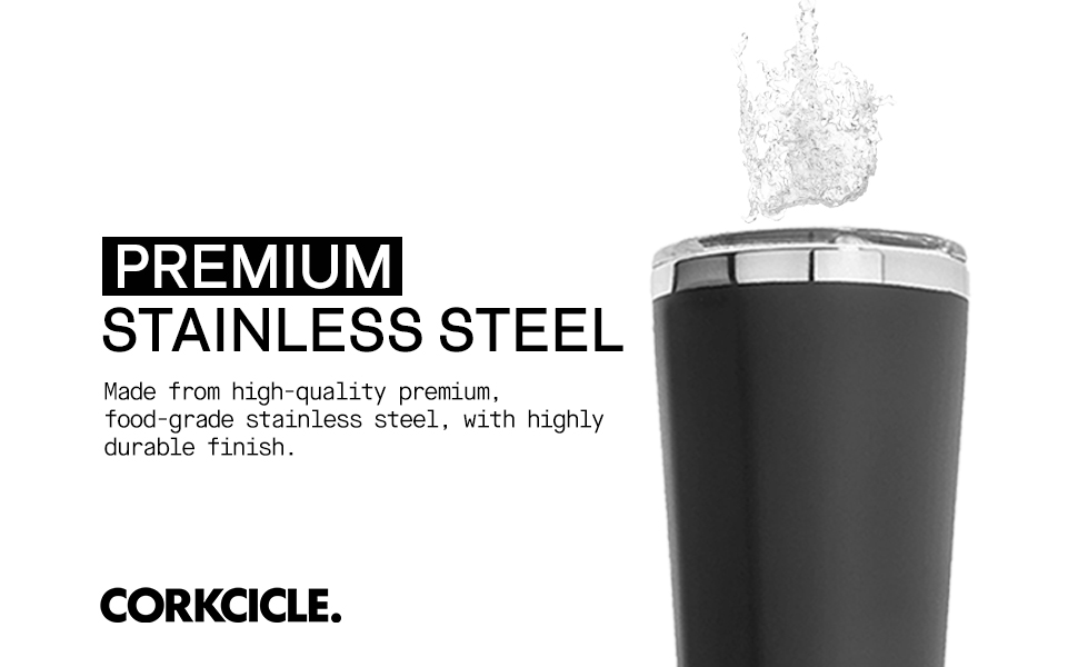 Corkcicle Tumbler Triple Insulated Stainless Steel Travel Mug with Shatterproof Lid Spill