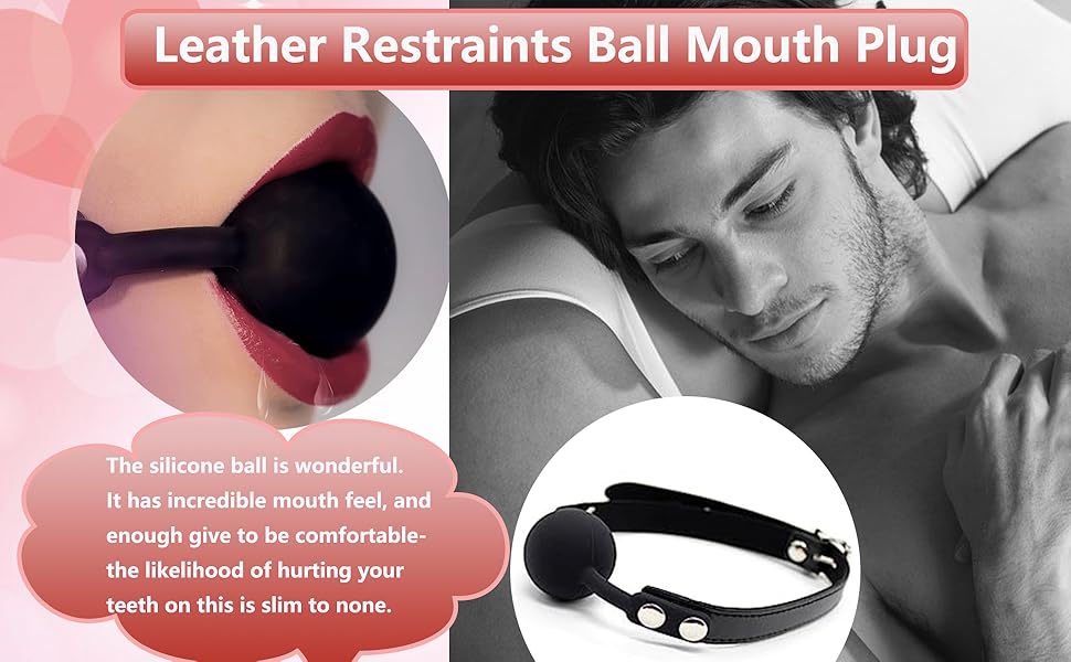 Leather Restraints Ball Mouth Plug