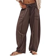 Panadila Womens Barrel Pants Drawstring Wide Leg Sweatpants Baggy Summer Lounge Pants Casual Beac...