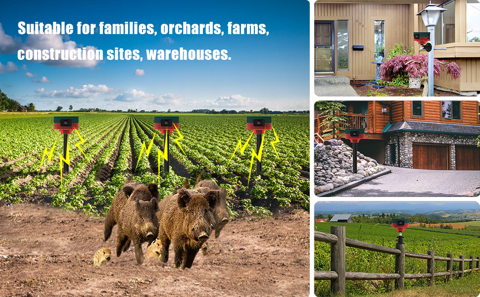 Solar Motion Sensor Alarm Outdoor, 360° Motion Detector