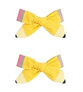 Back to School Bow Hair Clips Yellow Pencil Design Hair Barrettes for School Girls Cute Toddler H...