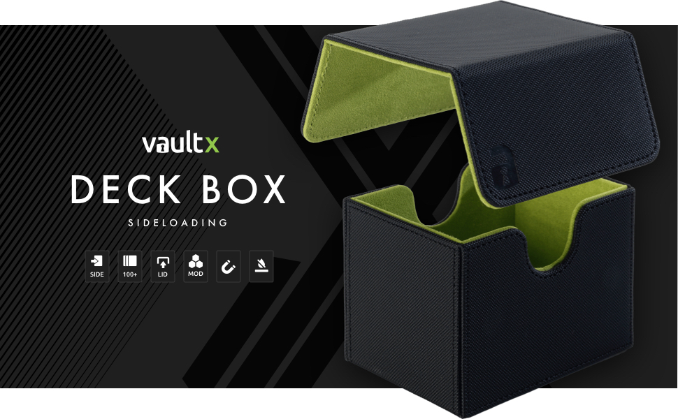Amazon.com: Vault X Trading Card Sideloading Deck Box, 100+