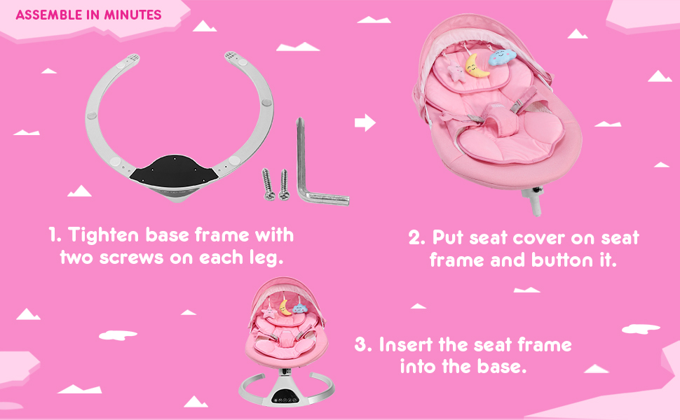 HARPPA Electric Baby Swing for Infants to Toddler, Portable
