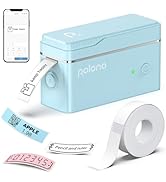 POLONO P31S Label Maker Machine with Tape, Portable Thermal Printer, Portable Bluetooth Label Pri...