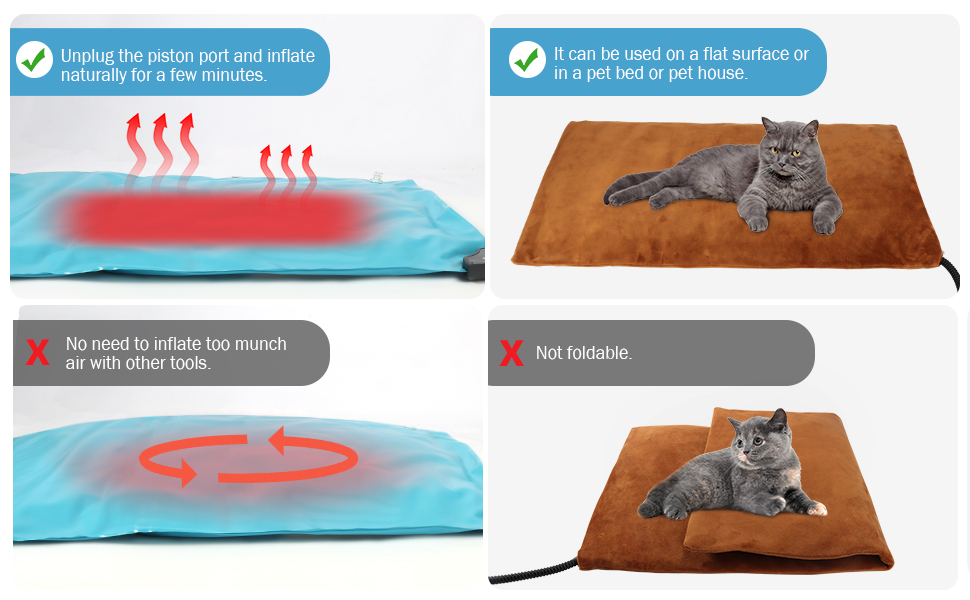 GRAWILLE Outdoor Pet Heating Pad for Dogs Cats