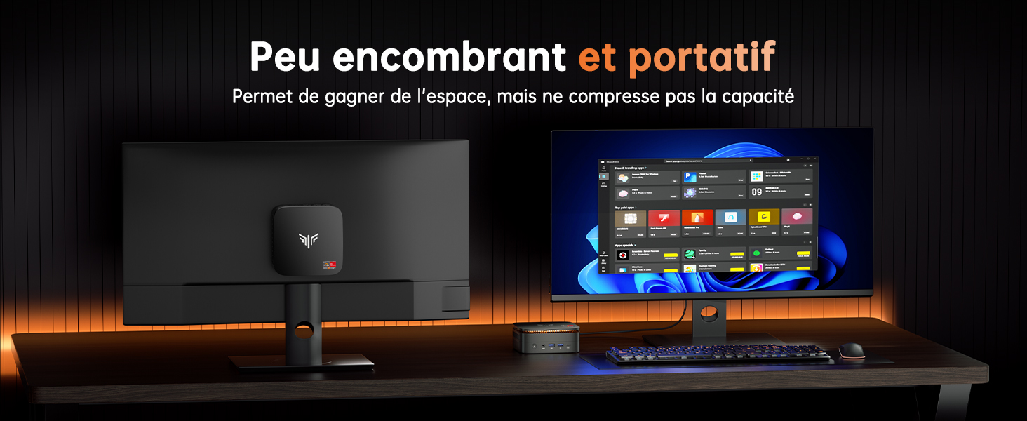 Mini PC Ryzen 7 6800H windows 11 pro nipogi h1