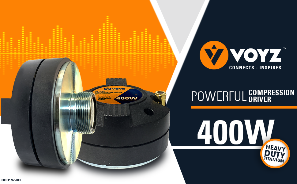Amazon.com: VOYZ 400 Watts Compression Driver - 200W RMS - 1.5 Amazon.com: VOYZ 400 Watts Compression Driver - 200W RMS - 1.5