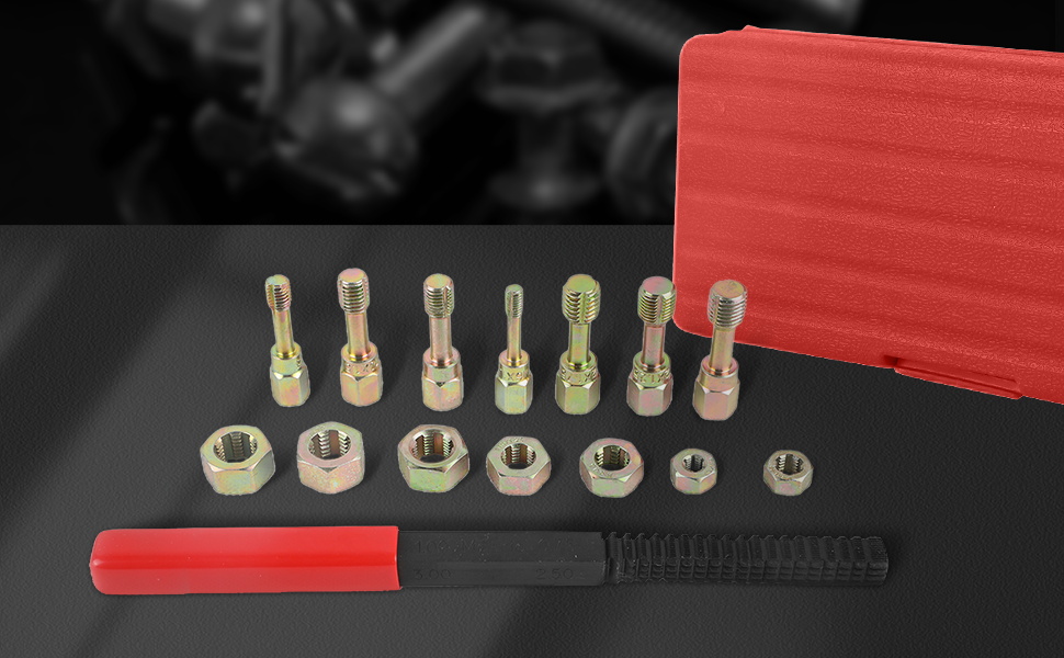 15 PCS Thread Chaser Set Metric Thread Chaser Kit Universal Thread