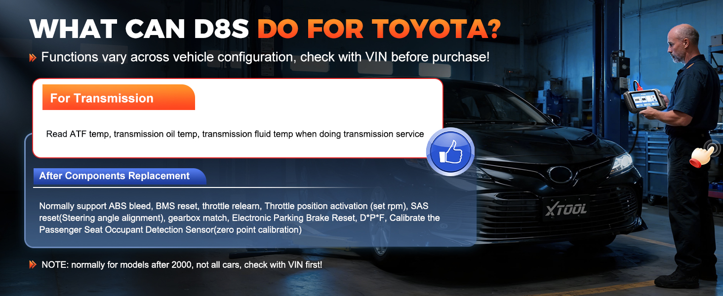 xtool d8s scan tool for toyota