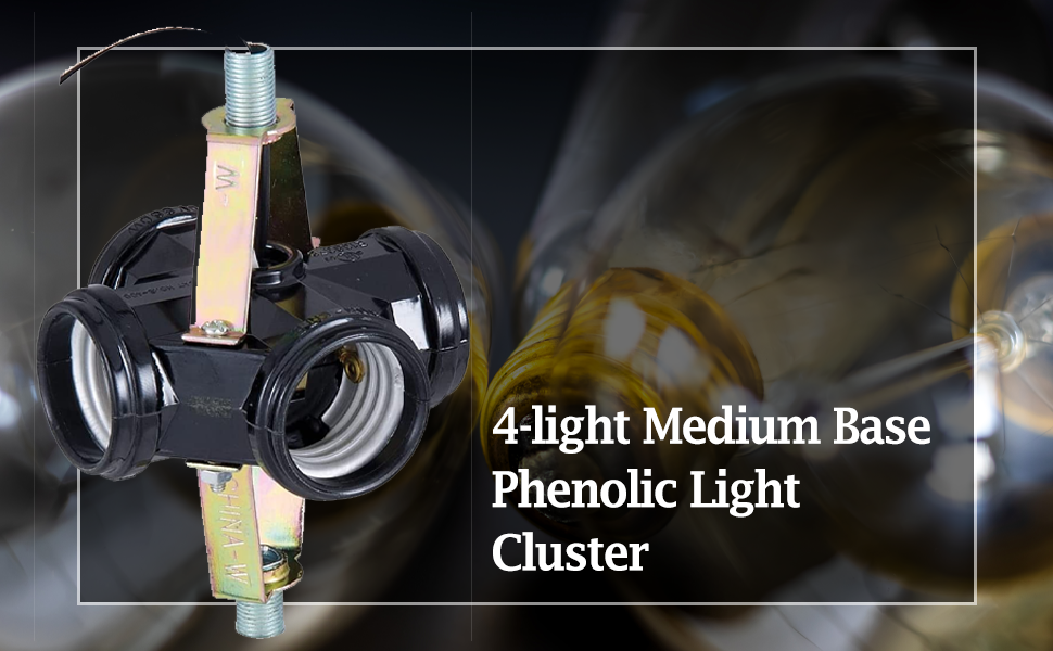 B&P Lamp 4Socket Edison Base Socket Cluster Tools & Home