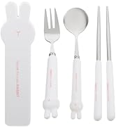 UPKOCH 1 Set Travel Utensils with Case, Portable Utensil Set for Work, Stainless Steel Forks Spoo...