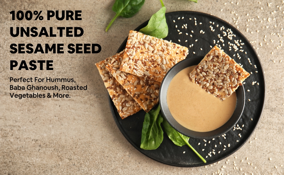 515 PM Tahini 300Gm White Tahini Paste For Hummus Ground Hulled Sesame