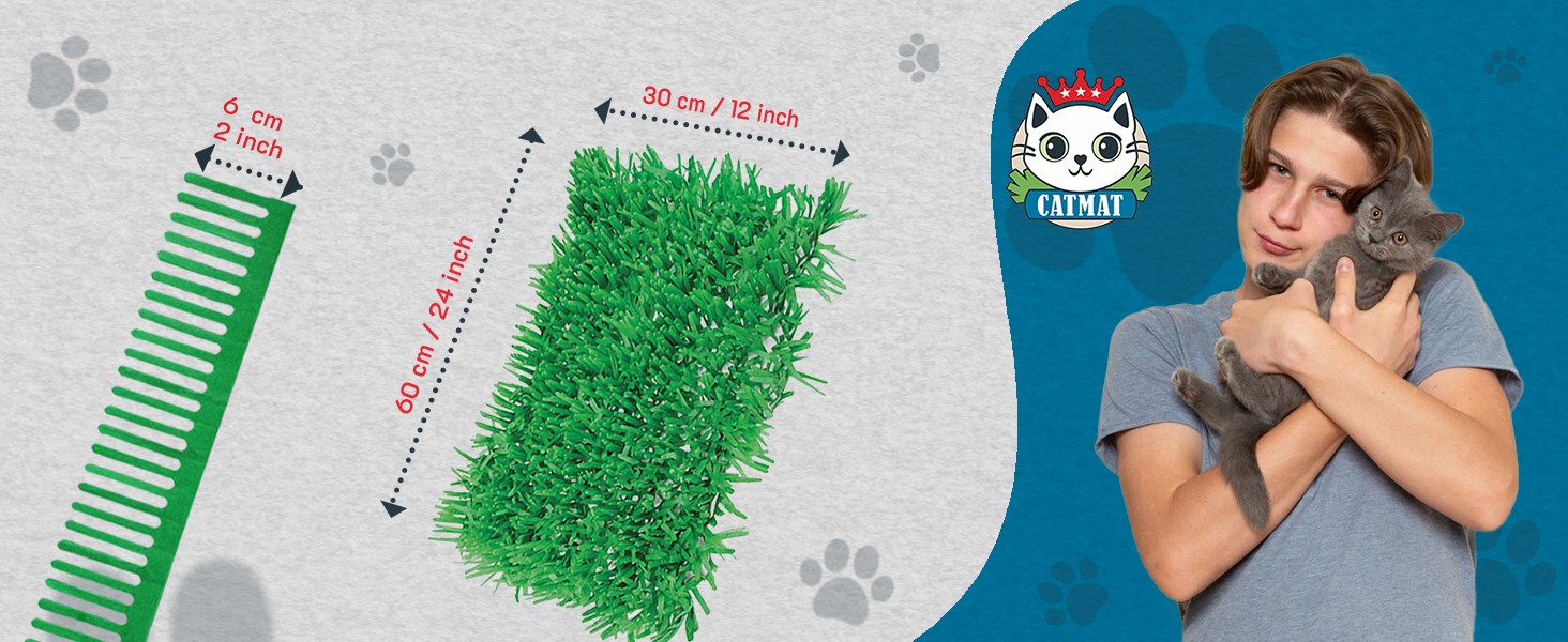 CATMAT. Tissue Paper Cat Mat. Green paper imitation grass play mat