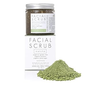 Matcha natural exfoliating facial scrub