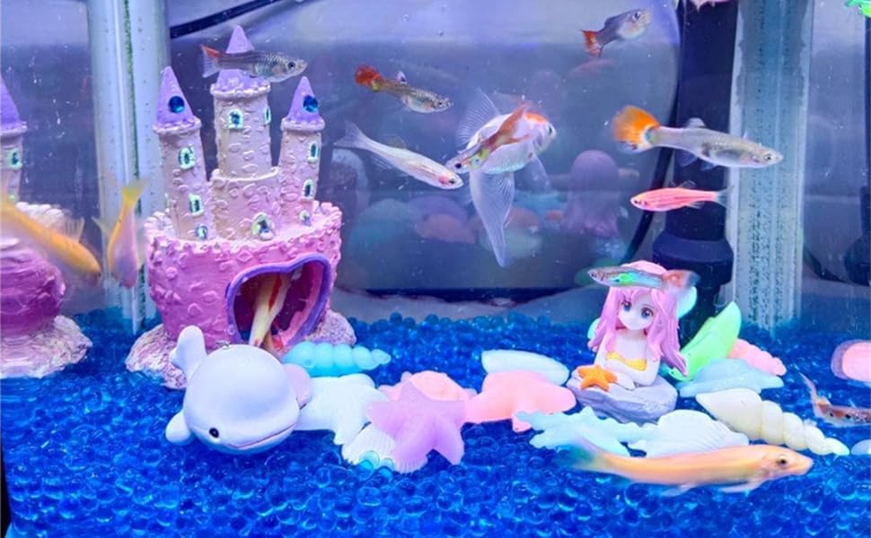 aquarium fish tank castle ornaments