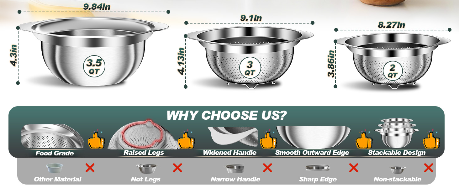 strainers and colanders