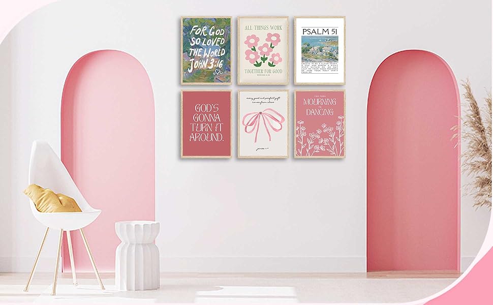 6Pcs Christian Wall Art 