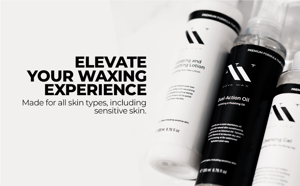 Nova Wax Pre and Post Waxing Products, Before and After Waxing Skin Care for