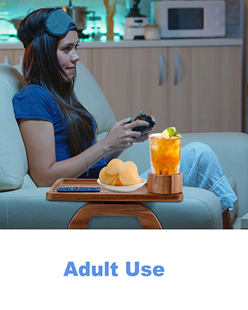 couch arm table tray with cup holder