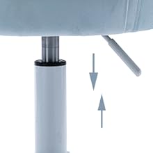 Velvet Kids Desk Chair Swivel Computer Chair For Children Girls Study Office, Height Adjustable, Blue 16 3