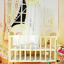 Steel Mosquito Net Stand Holder Set, Height Adjustable Clip- On Lightweight Crib Canopy Holder 