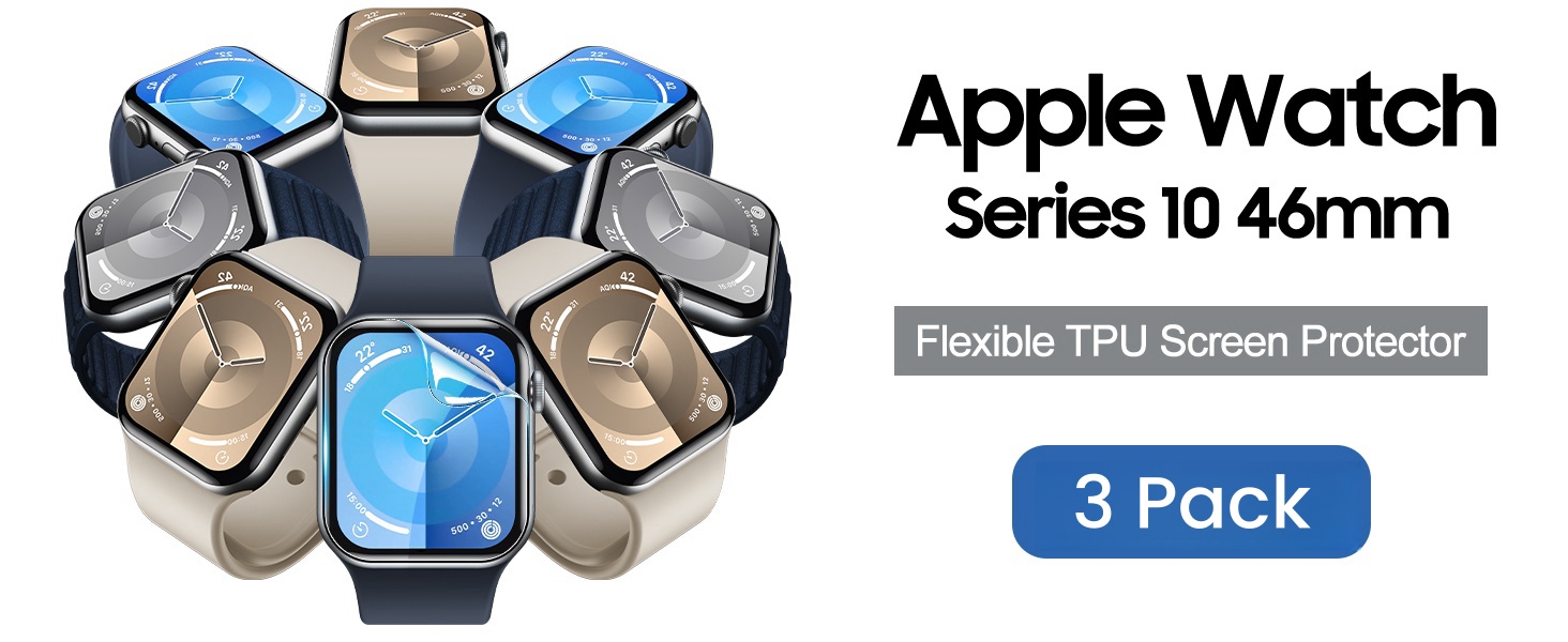 Soft Screen Protector for Apple Watch Series 10 46mm
