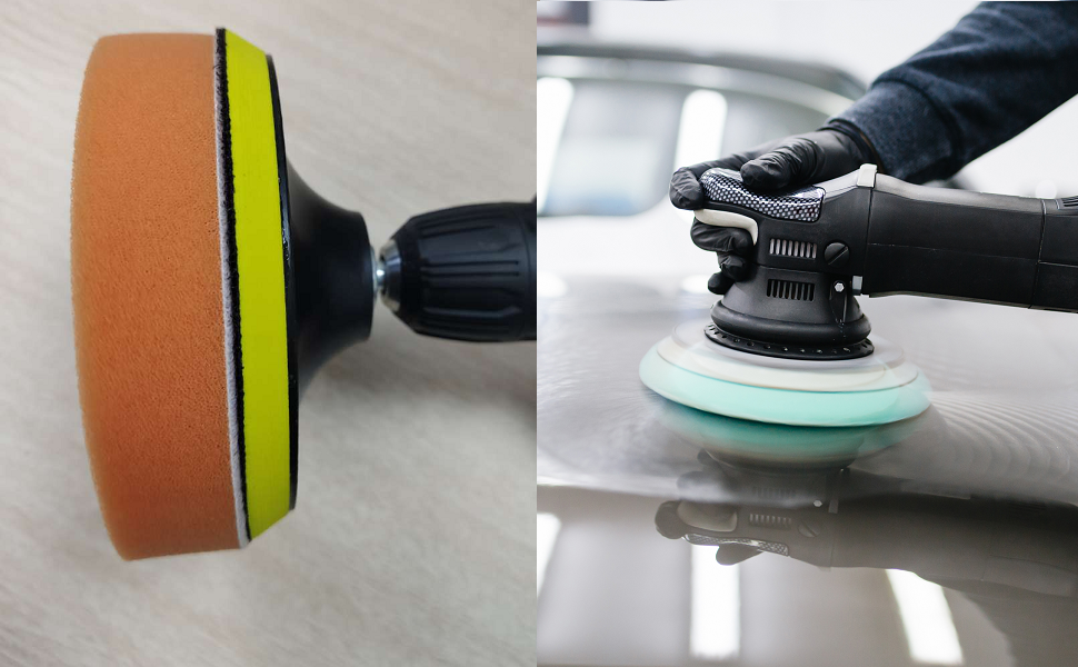 uxcell 4inch Foam Drill Buffing Sponge Pads Hook and Loop