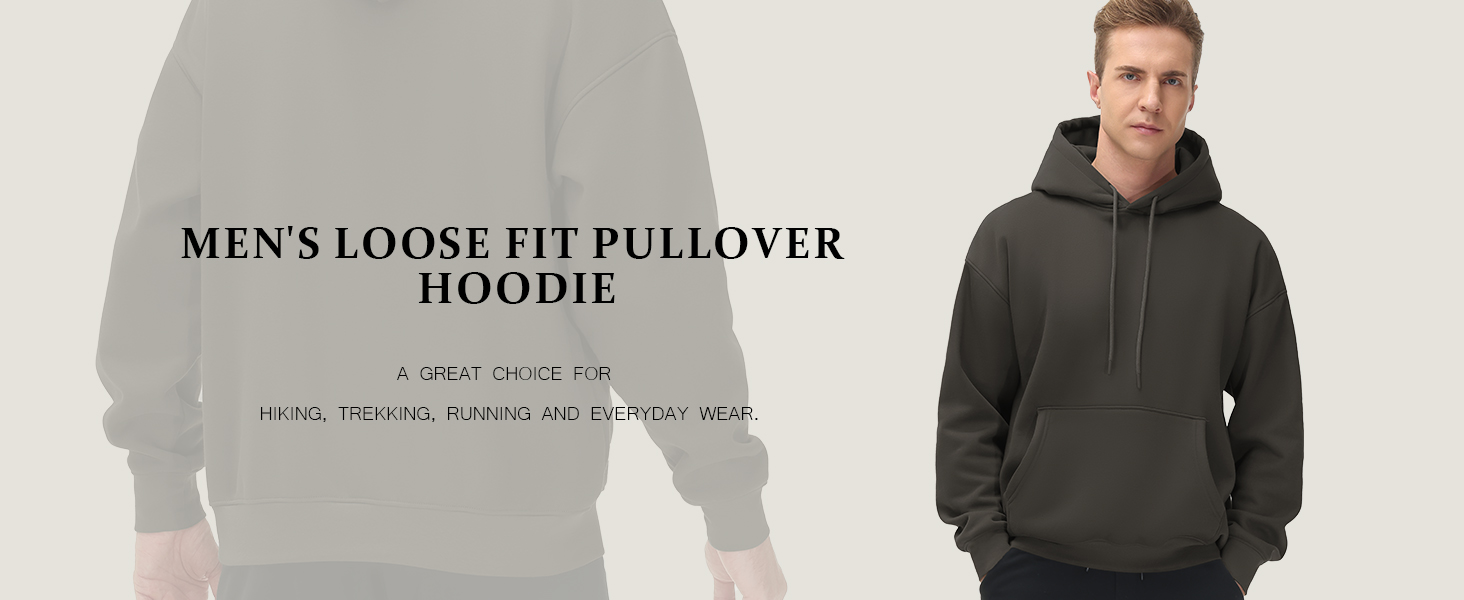 men's loose fit pullover hoodie