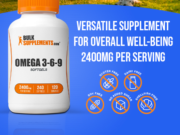 Product Bottle Highlight - Omega 3-6-9 Softgels 2400mg - Mobile - B
