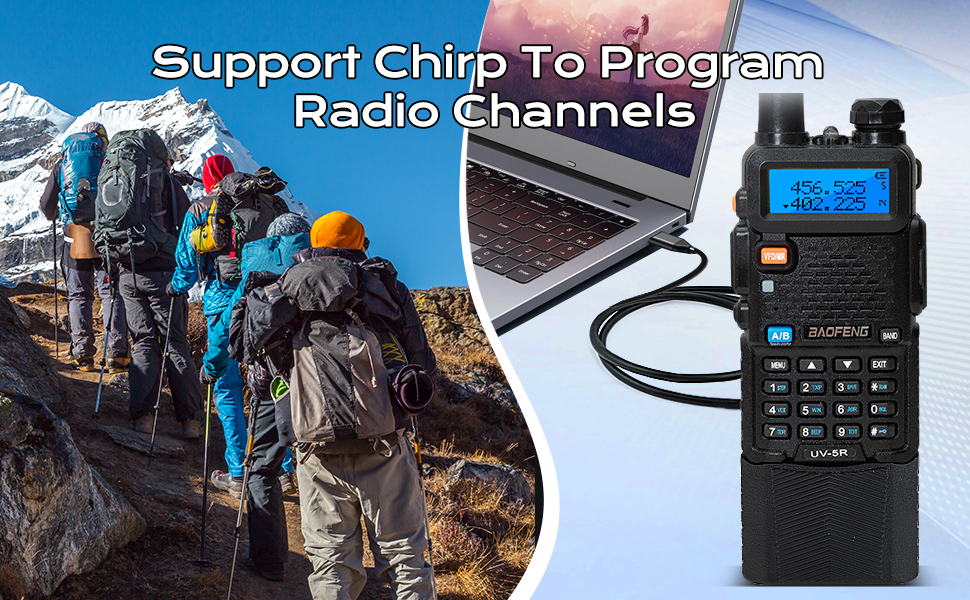 BAOFENG UV5R 8W Ham Radio Long Range, UV5R Rechargeable