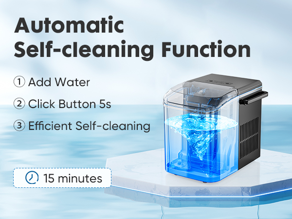 Countertop Ice Maker Ice Machine, Portable Self-Cleaning Ice Machine