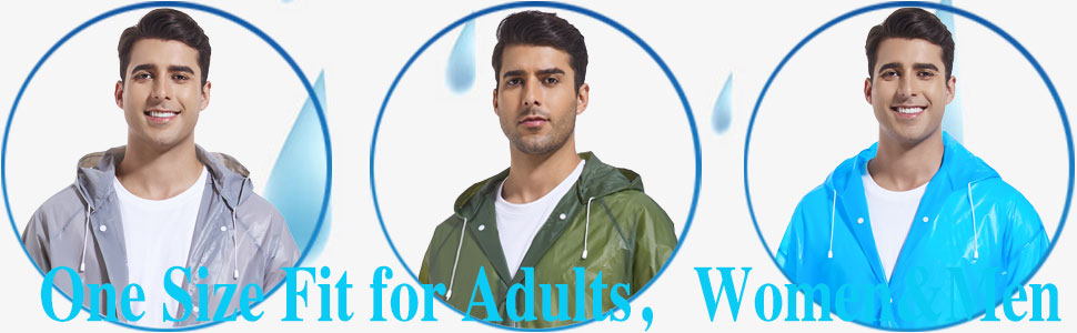  Rain Ponchos for Adults 