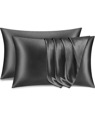 charcoal satin silk bedding pillowcases pillow case cases