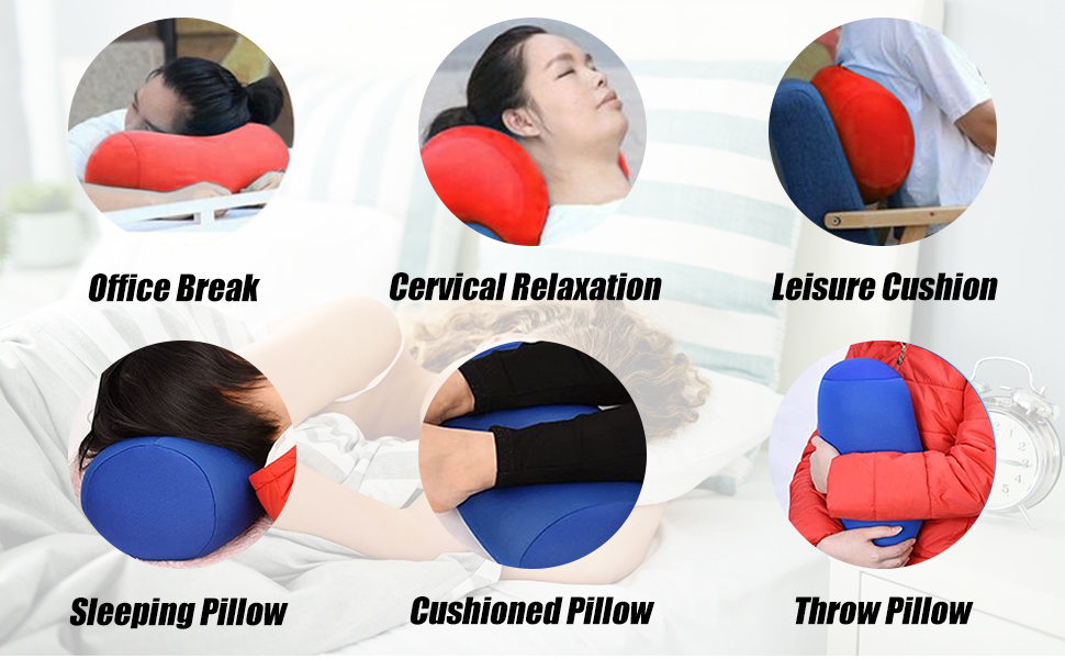 Microbead Bolster Squishy,Orthopedic Round Cylinder Neck Support Roll