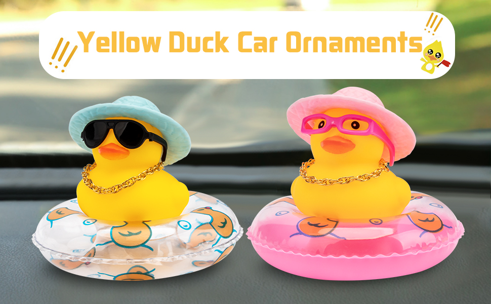 wonuu Car Rubber Duck Car Duck Decoration Dashboard Car