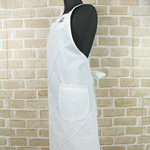 Amazon | エプロン 白 無地 斜めピンタック レース 形態安定 洋