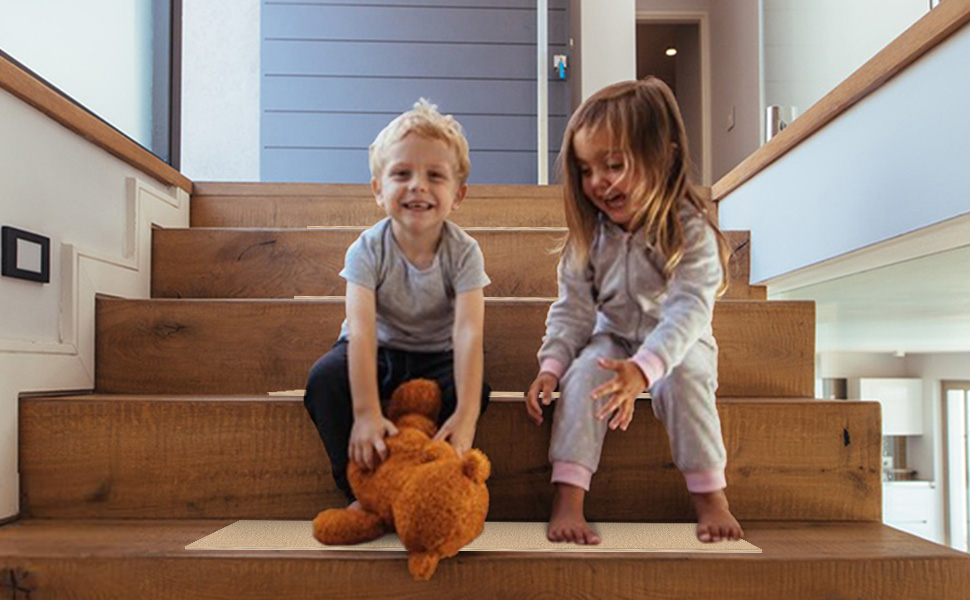 Peel & stick carpet stair Treads