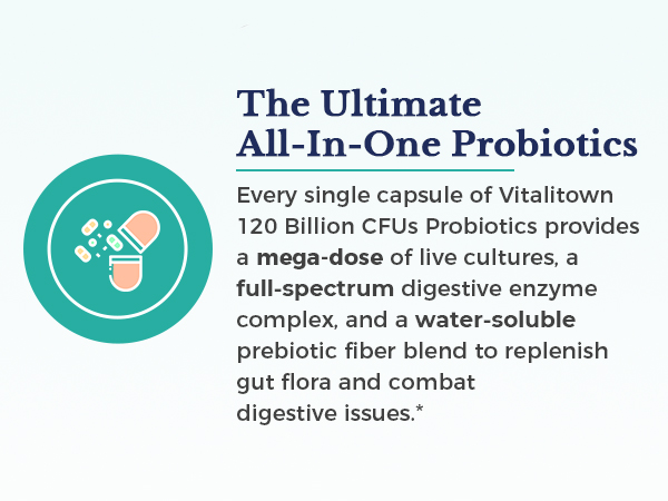 Vitalitown Max Strength Probiotics contains 36 unique strains for multiple health benefits*