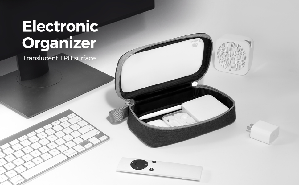 pack all Clear Electronic Organizer, TPU Cable Organizer