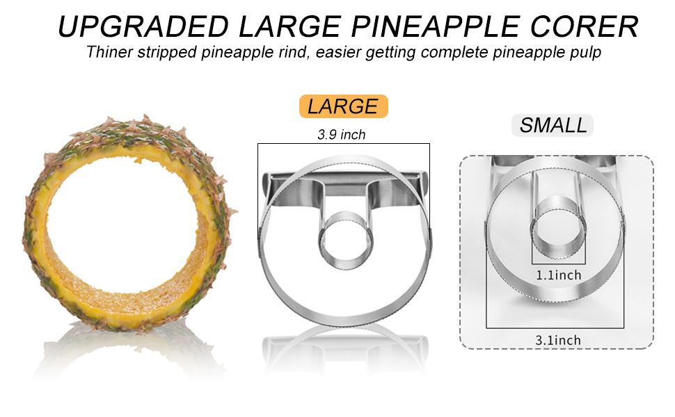 Upgraded large pineapple corer