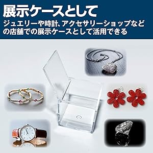 芝原　アクリルケース　立ち10個セット Amazon｜HAMILO アクリルボックス 蓋付き 透明ケース 2点セット