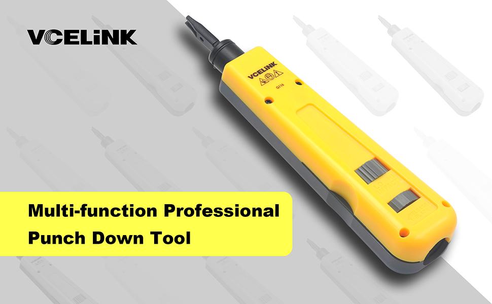 VCELINK Punch Down Tool with 110/66 Blades & Network Cable Stripper