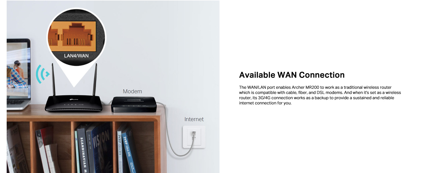 Archer MR200 AC750 Wireless Dual Band 4G LTE Router