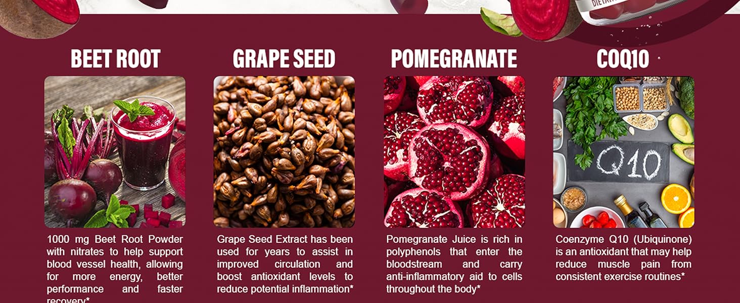 Beet Root Gummies with CoQ10, Energy, and Circulation