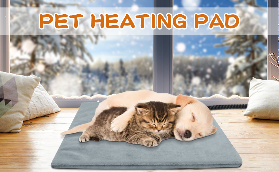 AFDUV Pet Heating Pads for Cats & Dogs Outdoor, 17.7x17