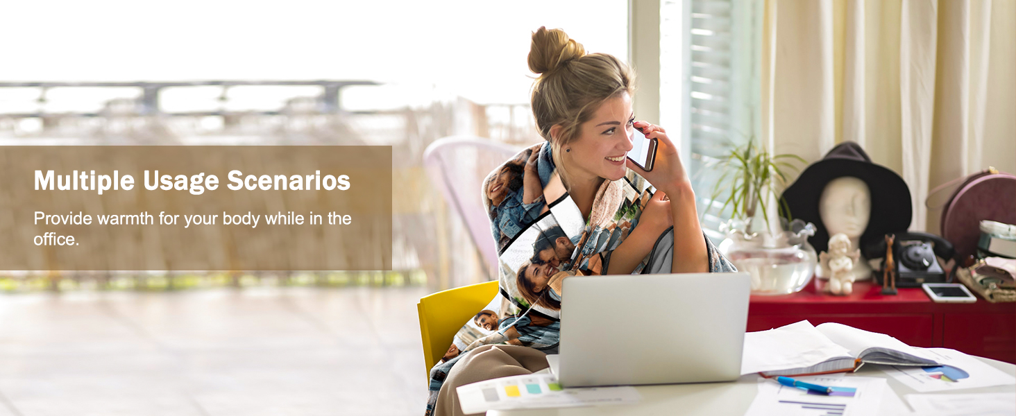 UNIGIFTIME Custom Blanket with Picture, Personalized