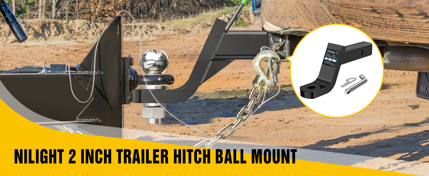 Nilight Trailer Hitch Ball Mount