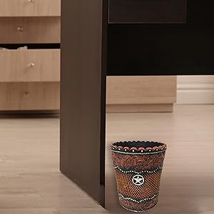 Tooled Leather-inspired with Star Accent Trash can by BestGiftEver