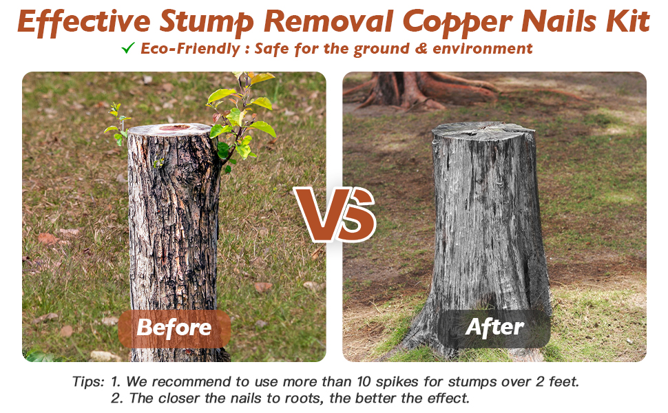 copper nails for stump removal